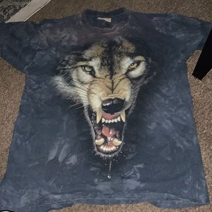Wolf tie dye graphic tee